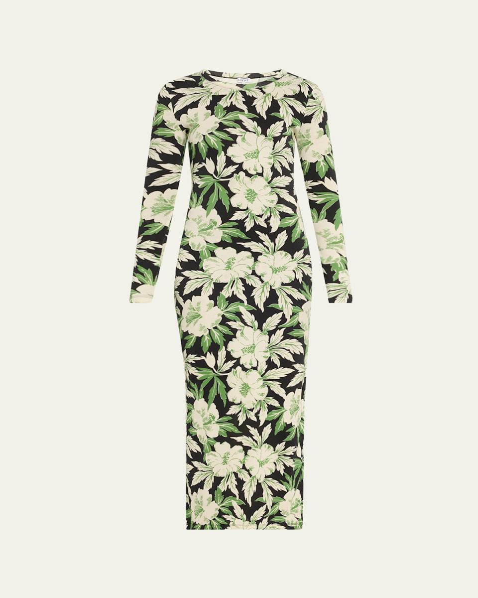 Floral Printed Mesh Tube Dress